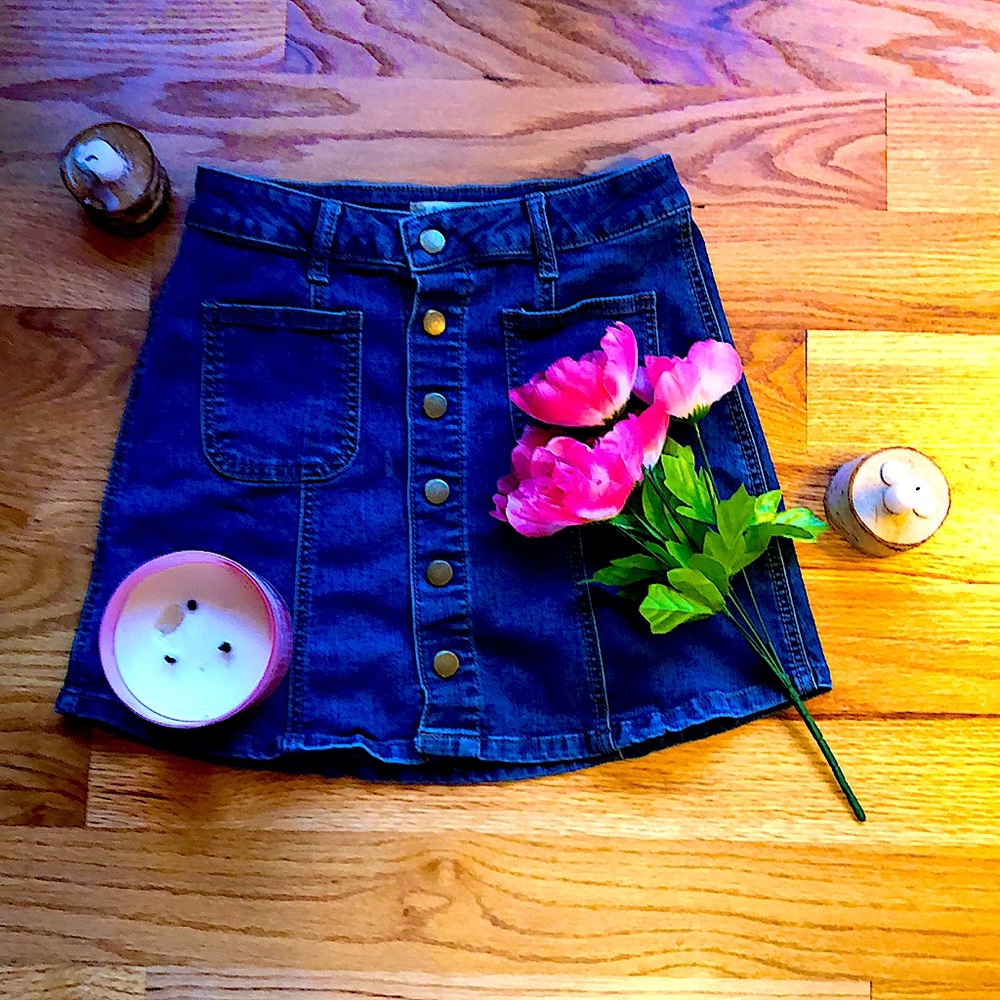 Midi jean skirt